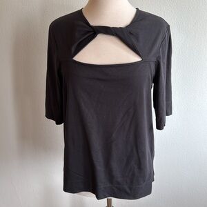 Twisted Cut Out T-Shirt by Ganni